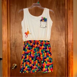 Hamwear Vintage Colorful Cat Romper